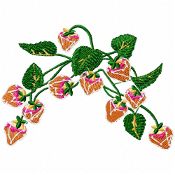 Flowers And Tree Embroidery Design 2